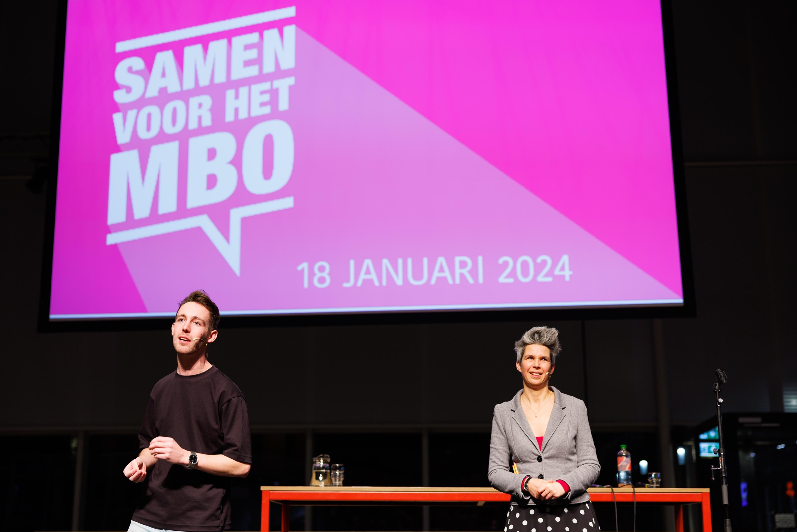 Thom Janssen als dagvoorzitter bij Samen voor het MBO, 18 januari 2024
