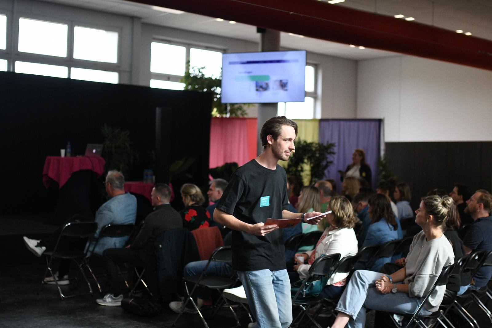 Thom Janssen tijdens het Summa Ontwikkelfestival 2025